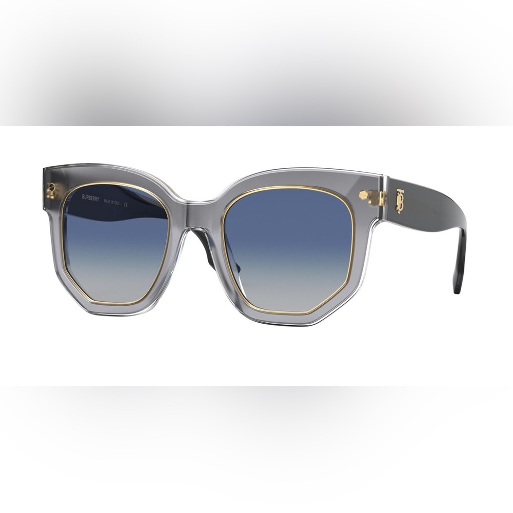 Burberry Grey Transparent Stylish Grey and Gold Sunglasses - Picture 1 of 9